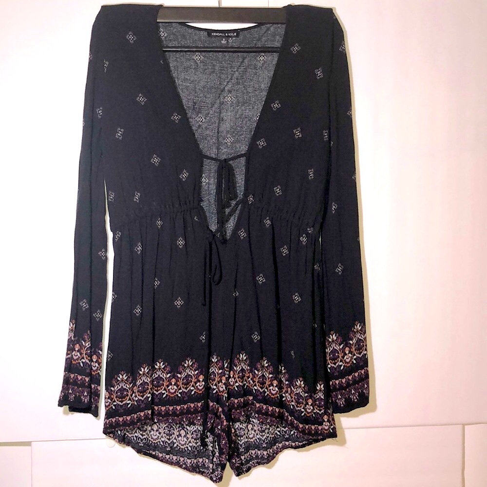 Kendall and Kylie Black Romper